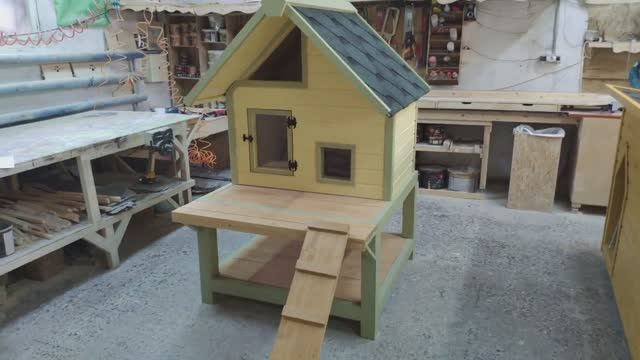 Будка для кошки купить - Уличный домик для кошки с подогревом. Зимний домик для кошек с отоплением смотреть онлайн