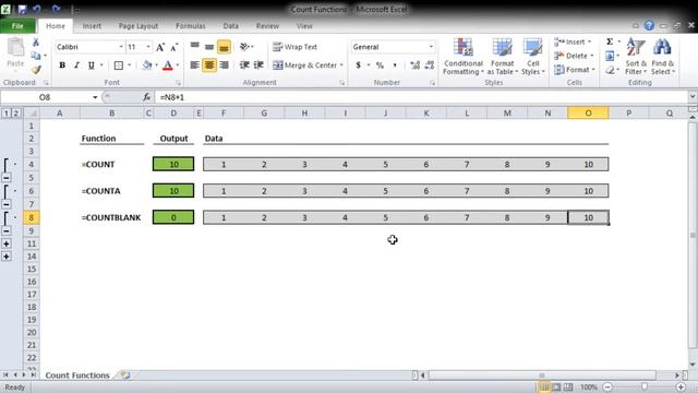 How to use COUNTIF COUNTIFS COUNT COUNTA COUNTBLANK functions in Excel 2016 смотреть онлайн