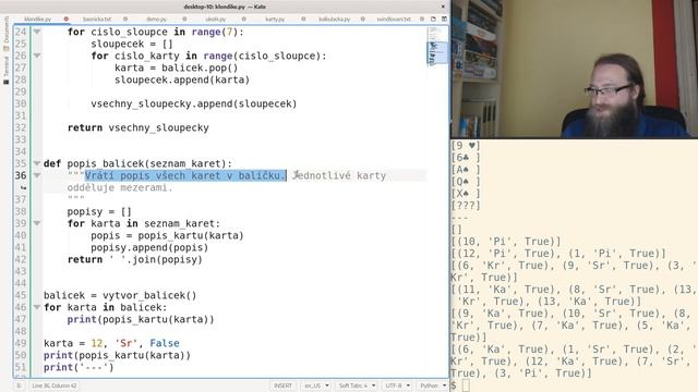 Solitaire - Začátečnický kurz PyLadies Brno смотреть онлайн