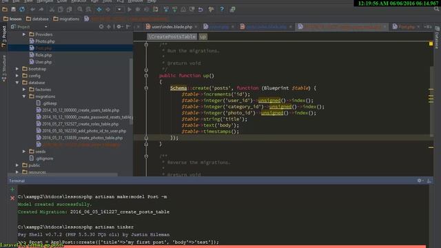 Laravel 5.2 - Setting up post model and display all post смотреть онлайн