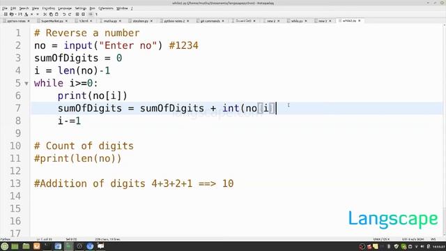 LANGSCAPE PYTHON COURSE - DAY 9 | WHILE LOOP PROGRAMS - I | TUTORIALS IN TAMIL смотреть онлайн