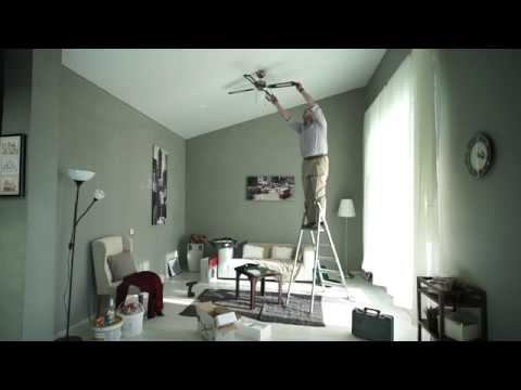 Как повесить люстру- вентилятор своими руками смотреть онлайн