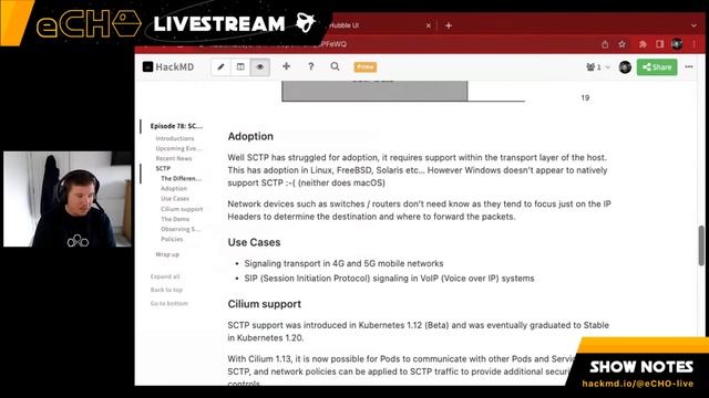 eCHO Episode 78: Stream Control Transmission Protocol (SCTP) смотреть онлайн