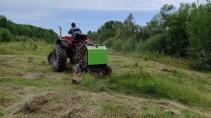 Пресс для сена. Тюкуем сено на зиму. Наш первый сенокос!