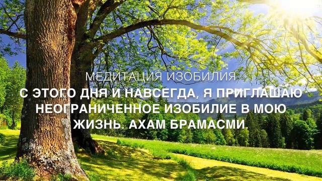 4 день «Чистое сознание». Медитация на изобилие - перевод с английского на русский языке. смотреть онлайн