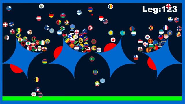 220 times eliminations & 221 countries marble race in Algodoo | Marble Factory смотреть онлайн