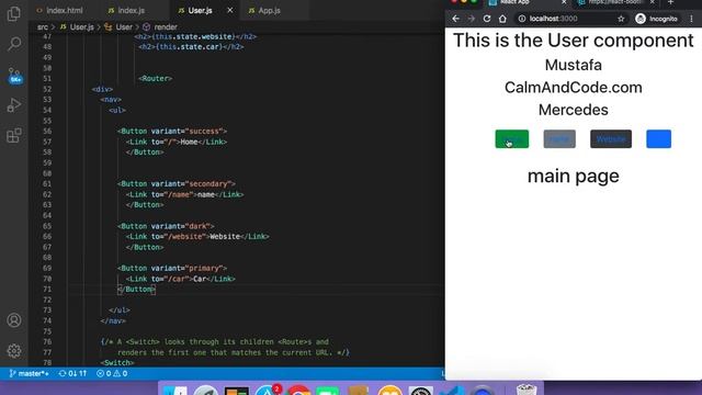Learn ReactJS | React Navigate Between Pages смотреть онлайн