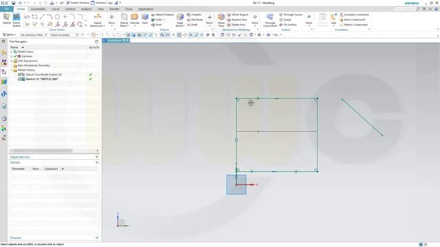 Sketch Relations Browser - Siemens NX 12 Training - Basics смотреть онлайн