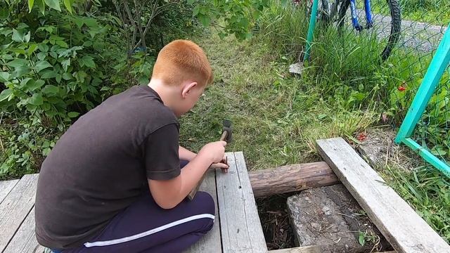 Мостик через канаву своими руками на даче. смотреть онлайн