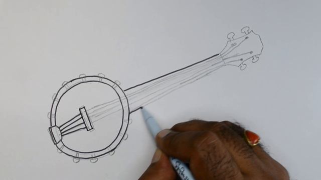 How to Draw a Banjo Easy Steps | Easy drawing tutorials смотреть онлайн