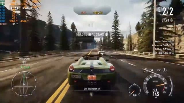 GTX 650 1gb gddr5 NFS Rivals - Ultra settings смотреть онлайн