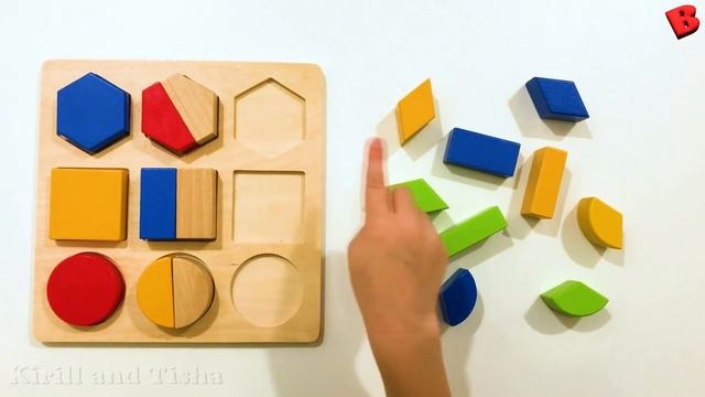 Геометрические Фигуры и Формы | Геометрия для Детей | Собираем Деревянный Пазл смотреть онлайн