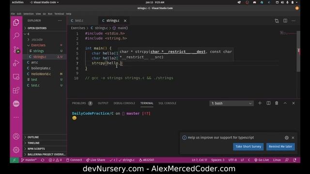 AM Coder - Intro to C in Plain English #1 - The Basics, Strings смотреть онлайн