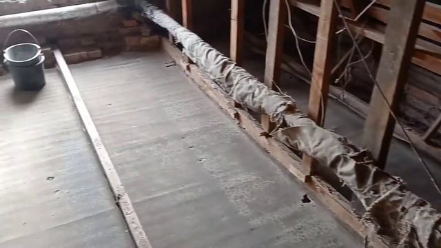 Утепление потолка Полистиролом. Ceiling insulation Polystyrene. смотреть онлайн