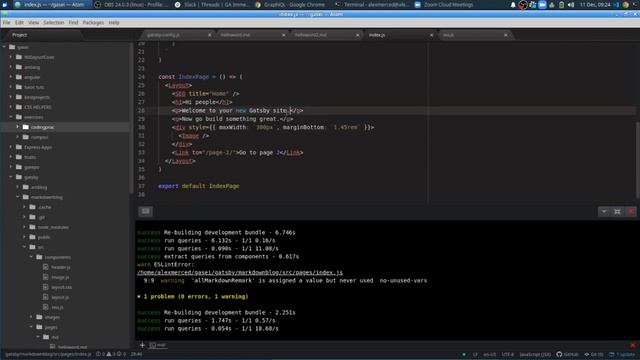 Static Sites with Gatsby/React/GraphQL #4 - Show your queried data in your Gatsby Pages смотреть онлайн
