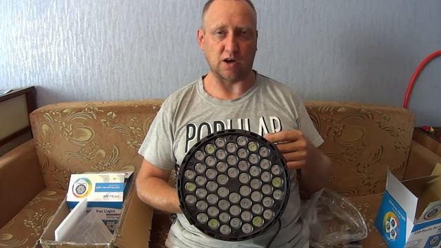 ОБЗОР. LED PAR 54x3 Вт rgbw, DMX 512 - Aliexpress- РАСПАКОВКА МИНИ смотреть онлайн