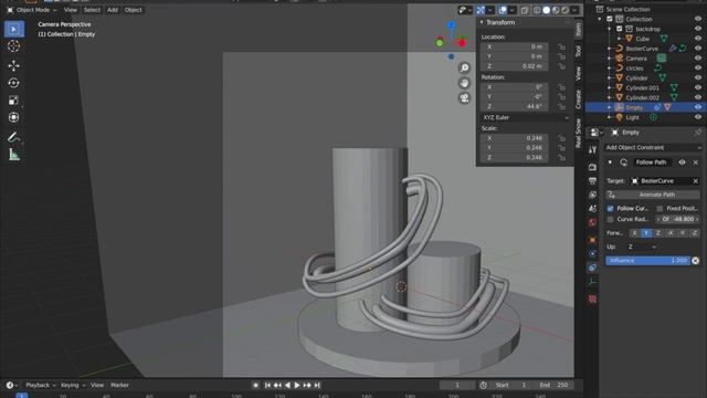 Roller Coaster Animation in Blender 2.8 - Beginner Low Poly Tutorial / Timelapse смотреть онлайн