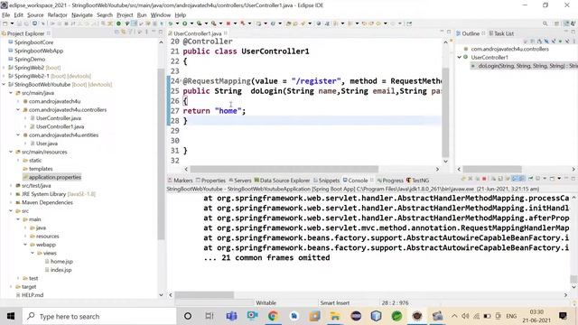 #11 Spring Boot Tutorial [Hindi] | Spring Boot ModelAndView | Spring Model Object | Spring Boot смотреть онлайн