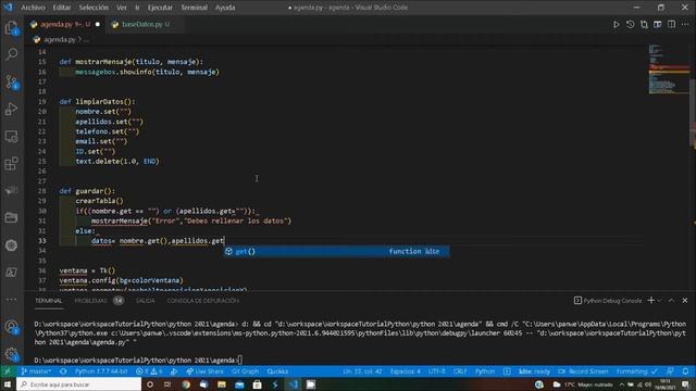 34 Crea una agenda con tkinter y sqlite en Python смотреть онлайн