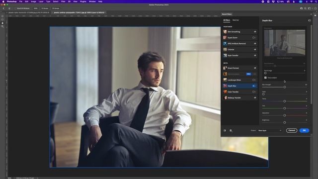 Depth Blur - Photoshop Neural Filter смотреть онлайн