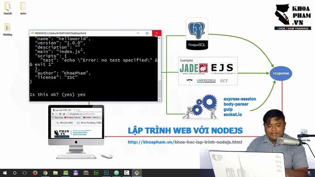 Bài 1: Tạo Project NodeJS смотреть онлайн