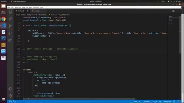 28 React Context API Refactor the Provider смотреть онлайн