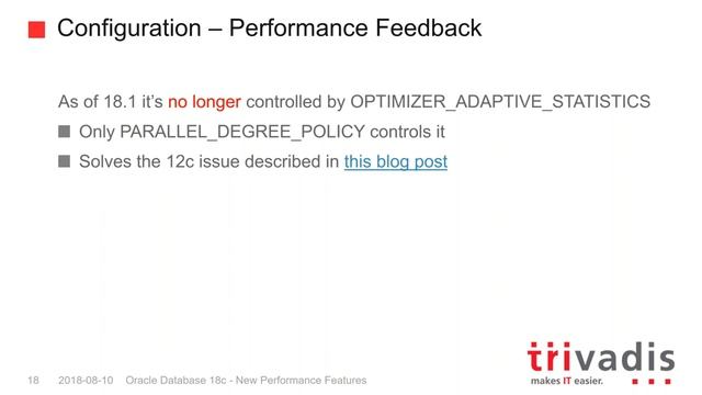Aufgezeichnet: Oracle Database 18c – New Performance Features смотреть онлайн