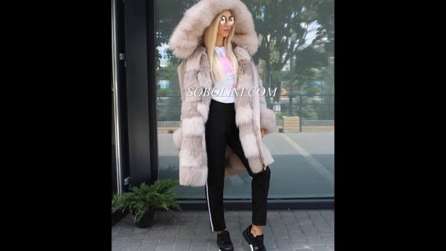 Женская парка с мехом песца, полностью внутри с мехом! акционное предложение ! смотреть онлайн
