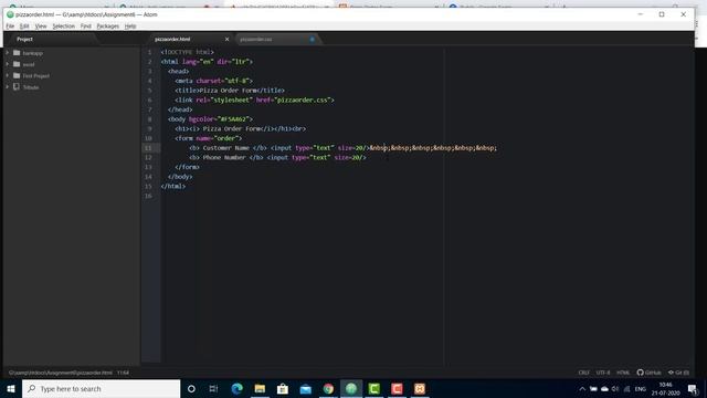 Pizza order form using HTML and CSS смотреть онлайн
