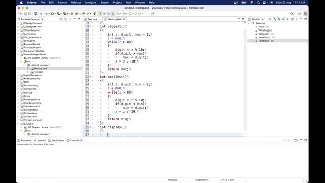 Biggest and smallest digit in a number || using java by ortonClub смотреть онлайн
