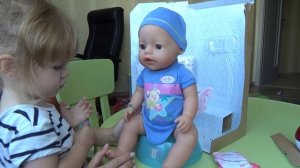 Кукла Беби Бон Мальчик. Распаковка Беби Борн. Интерактивная кукла-мальчик Baby Born