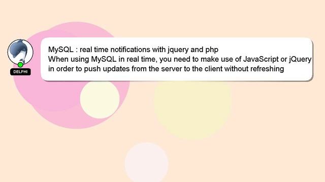 MySQL : real time notifications with jquery and php смотреть онлайн