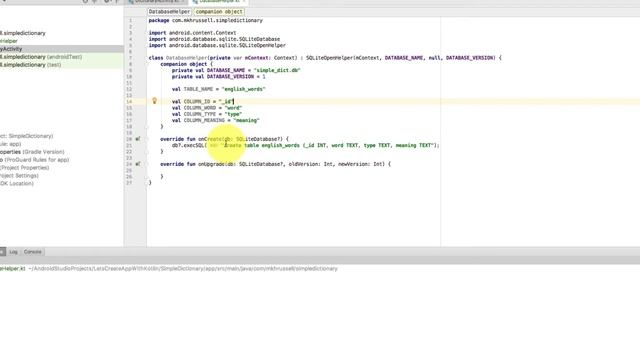 Let's Create App Using Kotlin #01 - Dictionary App Part #03 - Intro to SQLite #2 смотреть онлайн