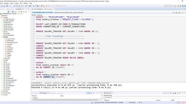 HANA Time travel Query смотреть онлайн