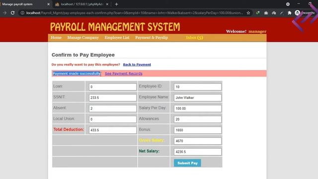 Payroll Management System in PHP MySQL with Source Code - CodeAstro смотреть онлайн