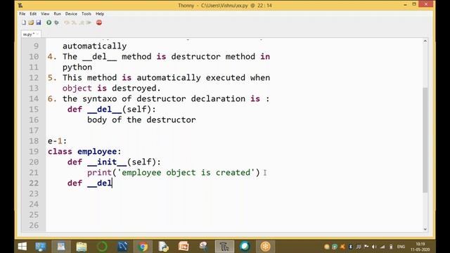 Destructors in Python | What is Destructors смотреть онлайн
