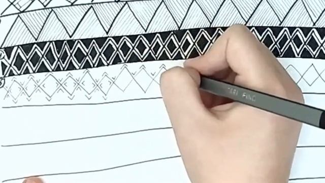 Рисуем зигзаги для мандал и зентанглов | Draw Zigzags For Mandalas And Zentangles