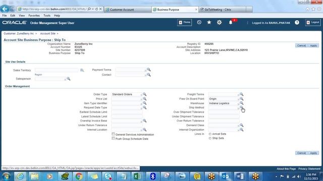 Oracle R12 Customer Standard ( Create and Update Customers) смотреть онлайн