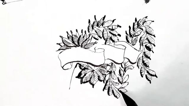 Sketching with pen. How to draw ornament and leaves. Landscape sketching. Eduard Kichigin смотреть онлайн