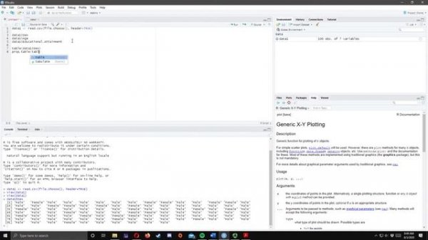 RStudio Basics | Creating Tables in RStudio