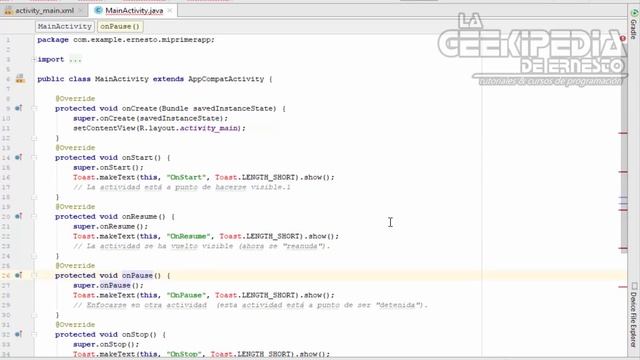 Curso Android desde cero #6 | Ciclo de vida de un Activity смотреть онлайн
