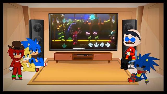 Sonic characters react to Sonic Exe RERUN смотреть онлайн