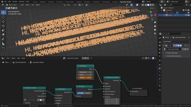 Geometry Nodes - Text animation смотреть онлайн
