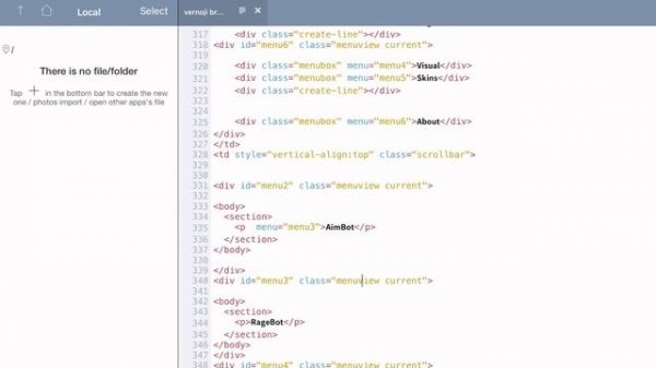 FREE H5GG HTML MENU TEMPLATE // NO CSS NO JAVA ONLY HTML