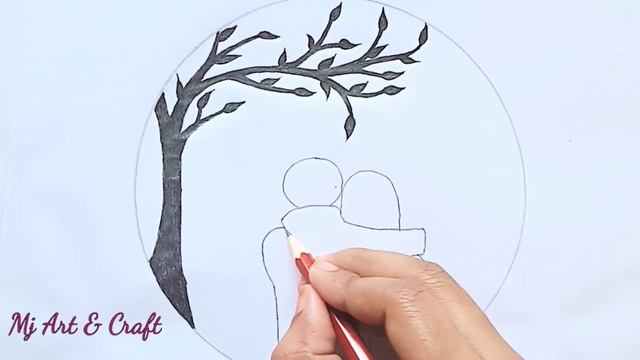 How to Drawing A Girl & Boy in the Circle | Pencil Sketch Tutorial For Beginner | Easy Drawing смотреть онлайн