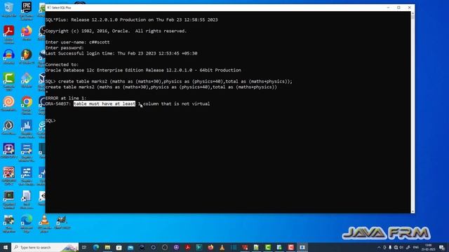 ORA-54037: table must have at least 1 column that is not virtual - Oracle Database 12c Error Messag смотреть онлайн