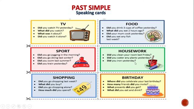 2DO NIVEL PAST SIMPLE SPEAKING ACTIVITY смотреть онлайн