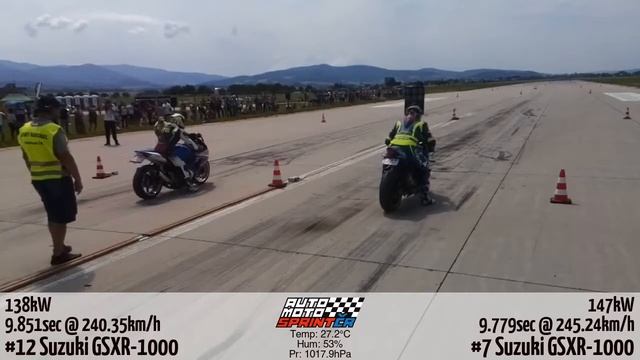 #7 Suzuki GSXR-1000, 147 kW - POWER FEST DRAG WARS SK vs.CZ, 25.07.2020 смотреть онлайн