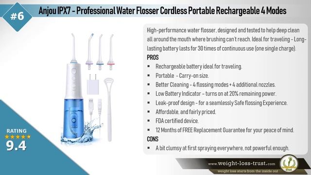 REVIEW Top 10 Best Cordless Water Flossers 2022 смотреть онлайн