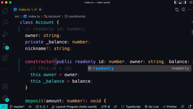 The Ultimate TypeScript Course，Classes, Interfaces:Parameter Properties смотреть онлайн